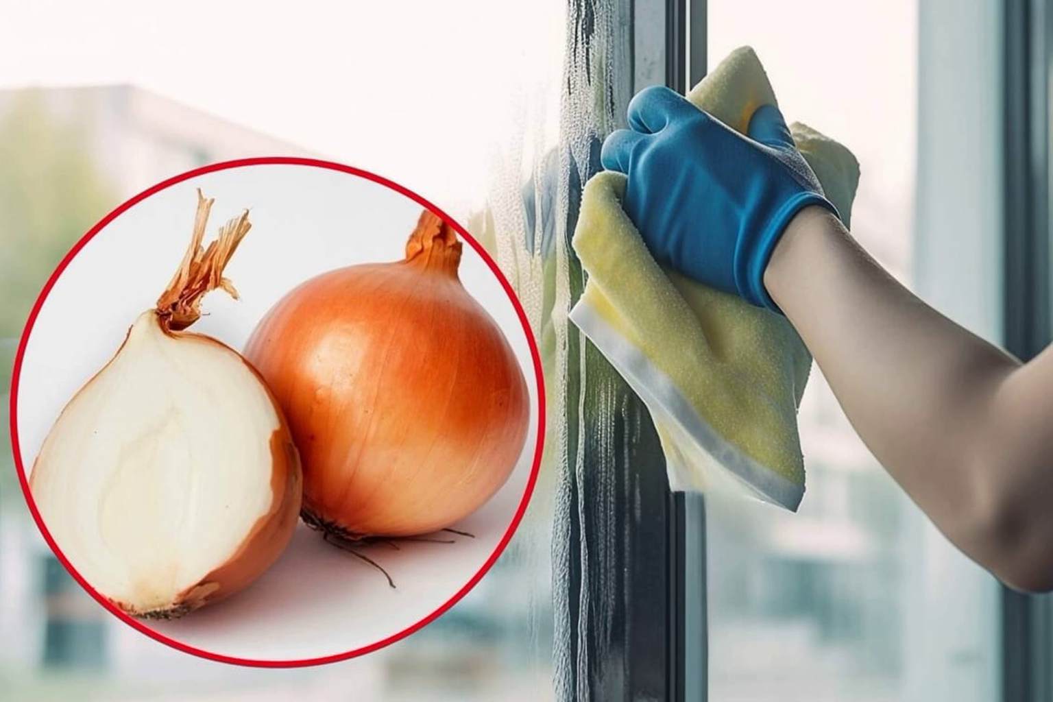 A simple onion can make your windows sparkle like new in 60 seconds