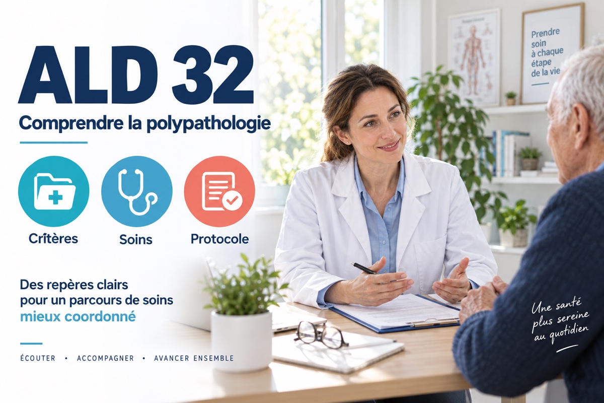 Une médecin explique le protocole de soins à un patient âgé dans le cadre de la polypathologie.