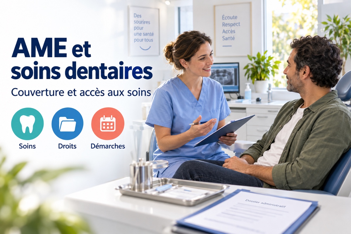 Une dentiste explique les soins et les démarches à un patient dans un cabinet dentaire.